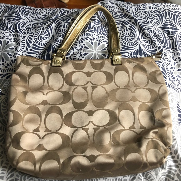 Coach Poppy Graffiti Appliqué Glam Tote - Picture 2 of 6
